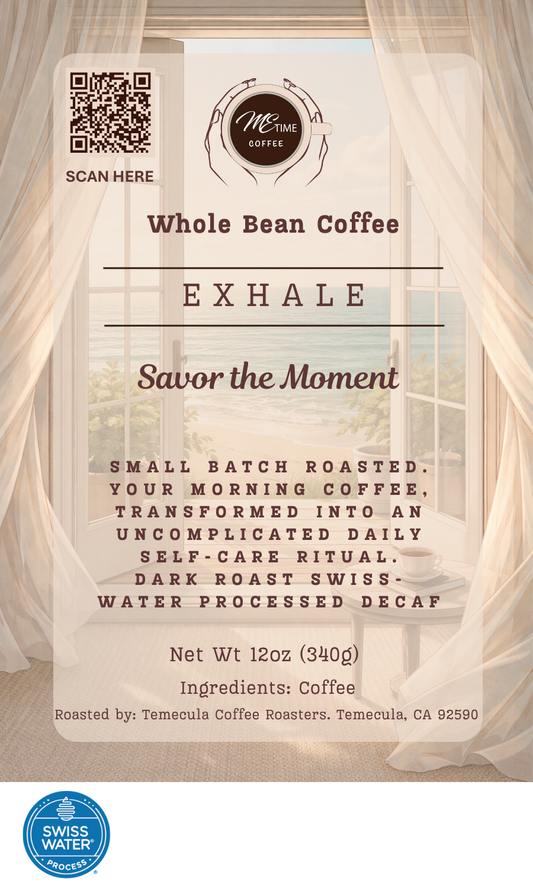 Exhale: Smooth Swiss Water Decaf Espresso